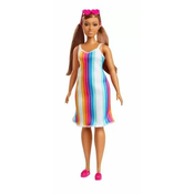 Mattel Mattel Lutka v obleke z mavričnimi črtami (GRB38)