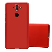 Cadorabo Cadorabo Case, združljiv z Nokia v kovinski rdeči barvi - trdi zaščitni pokrov v kovinskem videzu pred praskami in udarci, (20567849)