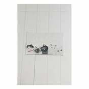 Bijelo-sivi kupaonski otirač Lismo Cats, 60 x 40 cm