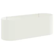 Vidaxl Povišana vrtna gredica Bela 120 x 40 x 40 cm