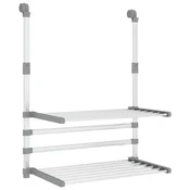 Vidaxl Sušilnik perila za balkon 54x25x42 cm aluminij
