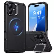 Hibridni ovitek ESR Cyber Armor Kickstand za iPhone 16 Plus - black