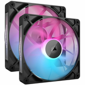 Corsair iCUE LINK RX140 RGB Series, PWM Lüfter 2er Pack - 140mm, schwarz-CO-9051020-WW