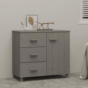 Komoda HAMAR svjetlosiva 90 x 40 x 80 cm od masivne borovine