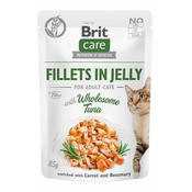 Brit Care Mačji fileti v želeju s polnovredno tunino 85g