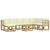 Set vanjskih sofa 9 kom. Bijela i krem