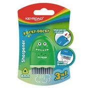 KEYROAD ROCKY-DOCKY plastični ribež z posodo za odpadke, blister, mešanica barv