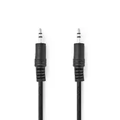Nedis CAGL22000BK10 stereo audio kabel, 3,5 mm utikač - 3,5 mm utikač, 1 m