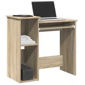 Vidaxl vidaXL Pisalna miza s policami, hrast sonoma, 84x40x78 cm