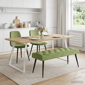 Klop s gumbnim oblazinjenjem Svetlo zelena 110 x 40 x 46 cm