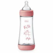 Chicco P5 plasticna flašica,300ml,silikon,dev.