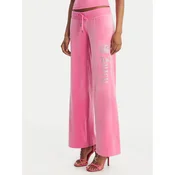 Juicy Couture Hlače Gothic Crown  roza / srebrna