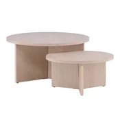 Komplet klubskih mizic Dallas 4475 (Svetel les) Svetel les, 43cm, Naravni furnir, MDF plošča, Okrogla