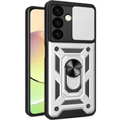 GS Oklepni ovitek za Samsung Galaxy S24, CamShield Slide, srebrn