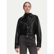 HUGO Jakna iz umetnega usnja Anilena-1_B 50563267 Črna Relaxed Fit