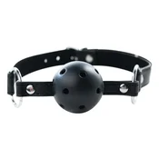 Gardj Europe Črn, dihanje omogočajoč žogasti gag z nastavljivim trakom.