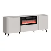 Omarica Charlotte 202 (Kašmir + Črna) Kašmir, Črna, 76x200x39cm, MDF plošča, Iverna plošča