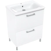 Kupaonski element stojeci Concepto+ Lara New 65, bijeli, s 2 ladice