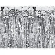 Srebrna kovinska zavesa za fotografsko ozadje za dogodke, 100x200 cm