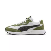 PUMA Runtamed Wind Mesh Sneakers Unisex, Shoes, White/Black/Olive Green, 43