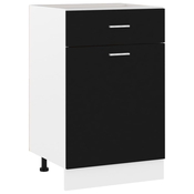 Ormaric s donjim ladicama Lyon Crni 50x46x81,5 cm Konstruirano drvo