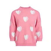 Imily Bela Pulover roza/transparentna/bela
