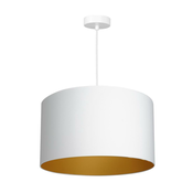 Luster na sajli ARDEN 1xE27/60W/230V precnik 40 cm bela/zlatna