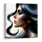 Slika eleganten profil z barvnimi lasmi - 50x50