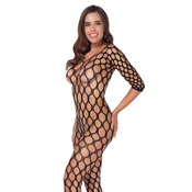 Fantasy by Cottelli Long Sleeve/Hole Catsuit – mrežasti triko