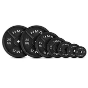 Northix Utežna plošča iz litega železa, 20 kg, luknja 31 mm, črna