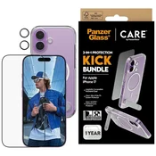 shumee Zaščitni komplet PanzerGlass Feature Kick 3v1 ovitek + steklo + leča za iPhone 17