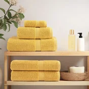 shumee Premium brisače 10 kos zlata 50x100 cm 600 g/m2 100 % bombaž
