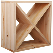 HOMCOM HOMCOM omara za vino in likerje 24 steklenic, 4 oddelki Naravni les, 50 x 26 x 50cm, (20754166)