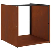 Vidaxl Stojalo za drva 40x40x40 cm vremensko odporno jeklo