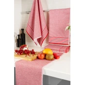 Hermia Set od 5 crvenih kuhinjskih krpa