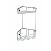 Kotni žični odlagalnik z 2 policama SMART, 200 x 325 x 151 mm, kromast - Kromasta - 120 - Nerjaveče jeklo - Vijaki - Žica - Gedy - SMART - 200x325x151 mm - Polica