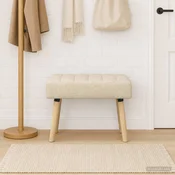 Bench z kanalnim oblazinjenjem Krem 60 x 40 x 45 cm Blago