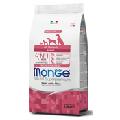 Monge Natural Superpremium Dog All Breeds Adult Monoprotein Beef With Rice - 2.5 kg