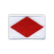 shumee Našitek zastave Foxtrot - Podloga za likanje/toplotno varjenje - Vezen našitek/značka/emblem