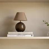 Globen Lighting akumulatorska namizna svetilka IRIS, rjava, 23 cm, G4 - Dnevna soba/jedilnica - Skandinavski - mocha - Tkanine/tekstil