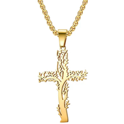 Ogrlica Tree Cross - Zlata KP34109
