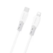 DUDAO Silikonski pleten USB-C kabel - iPhone Lightning L25SX 30W 2m - bel