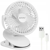 Brezžični aku. 1200mAh ventilator s sponko USB bel