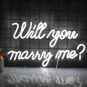 Neon napis za zaroko Will You Marry Me – LED svetilka