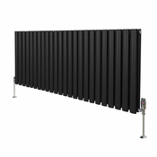 MONSTER Ovalni stebrični radiator in ventili - 600 mm x 1440 mm – črn, (21569898)