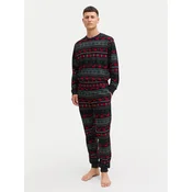 Jack & Jones Pižama Tristan 12285375 Črna Loose Fit