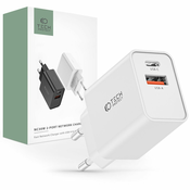 OMREŽNI POLNILEC TECH-PROTECT NC30W 2-PORT NETWORK CHARGER PD30W/QC3.0 WHITE