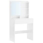 Toaletna mizica z ogledalom LUNAVI 70x40 cm, bela