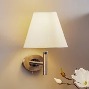 ORION Lilly nikal zidna svjetiljka sa sjenilom od tkanine - Dnevni boravak/blagovaonica - Moderan - bijela, mat nikal - Tkanina / tekstil