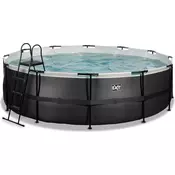 EXIT Toys Frame Pool O 488 x 122 cm - Black Leather Style